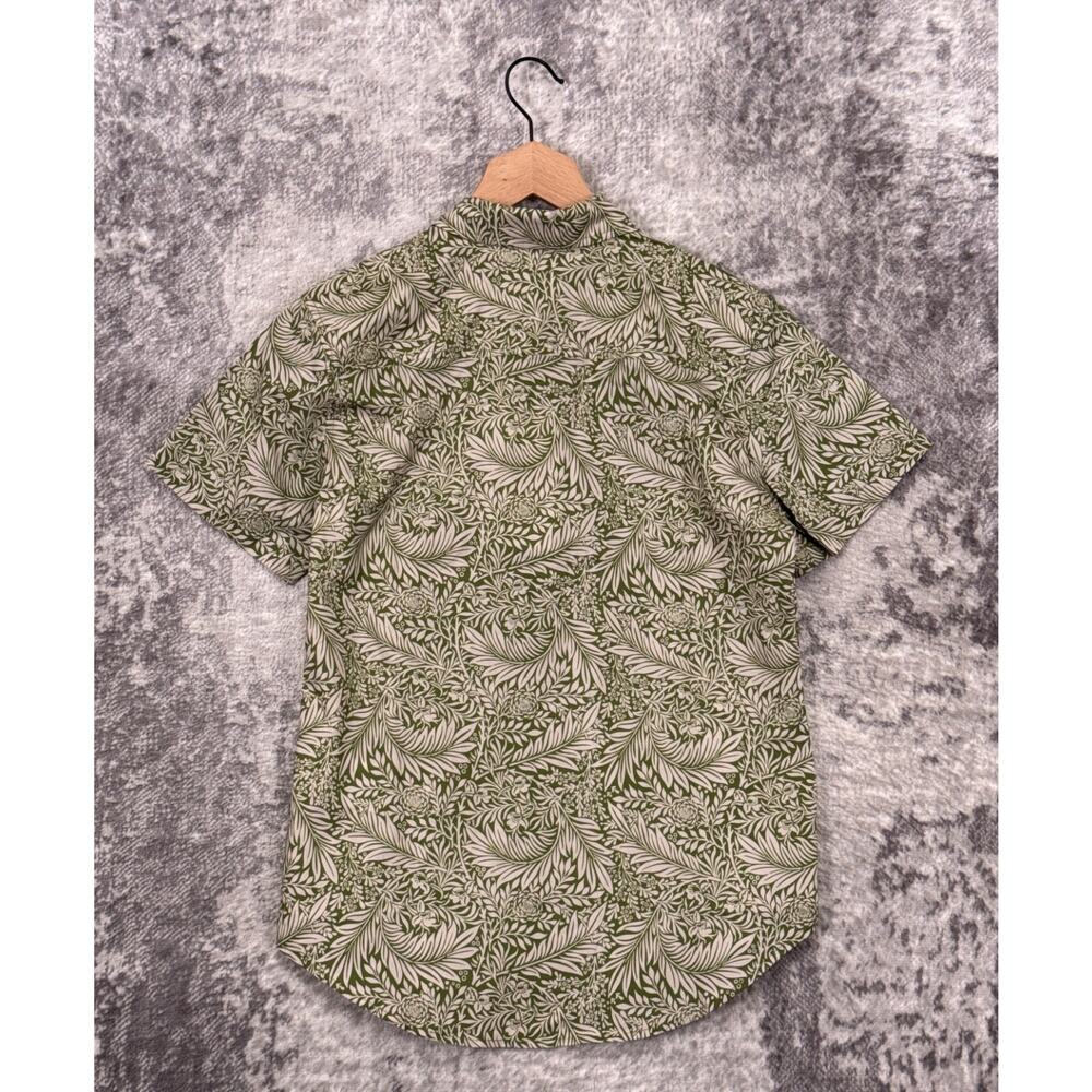 Wildfang Green Leaf Print Short Sleeve Button-Down Shirt - Picture 3 of 8